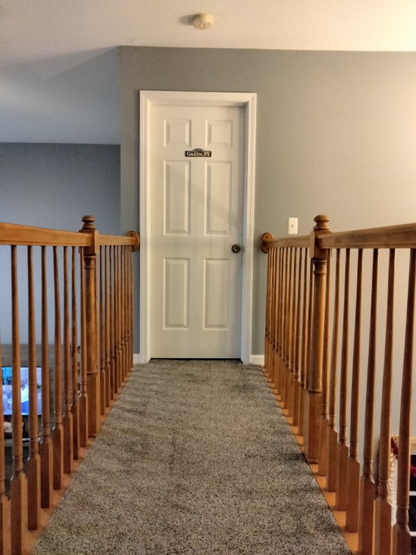 Hallway before paint